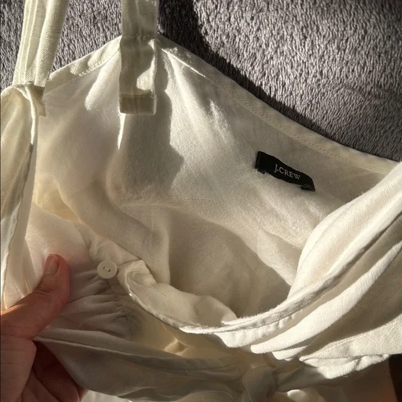 J. Crew White Linen Wrap Dress - Picture 9 of 13
